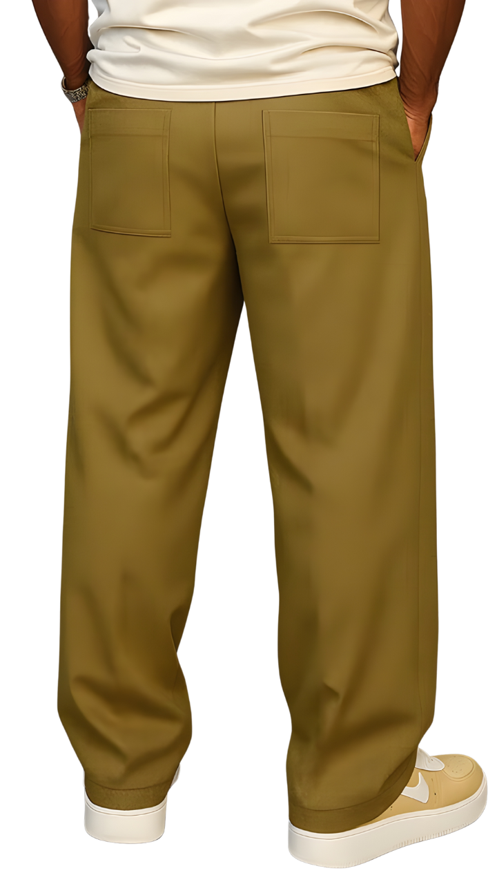 Pantalones con cordón ajustable de estilo urbano y cómodo