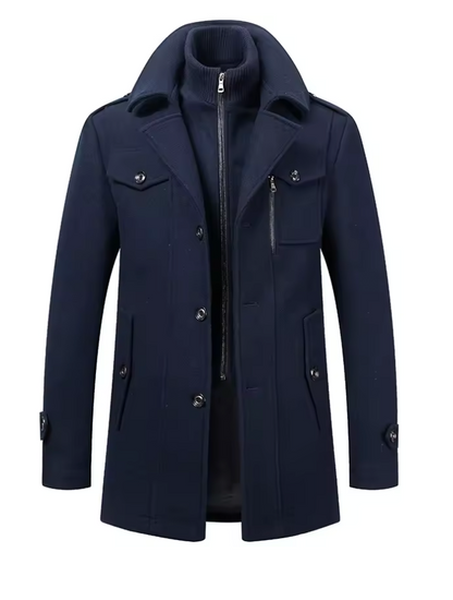 Abrigo de invierno Peaky Blinders | Gabardina de lujo con doble cuello para hombre