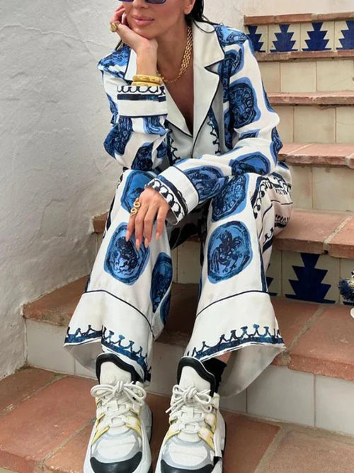 ROMINA™ CONJUNTO DOS PIEZAS CAMISA + PANTALON